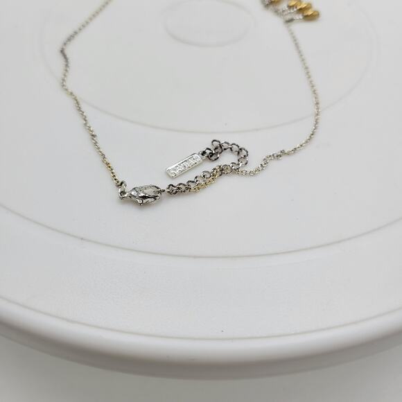 Vintage Napier‎ Metal Barrel Beads Bib Neckleace 19" Gold Silver Tone Dangling - Picture 11 of 12